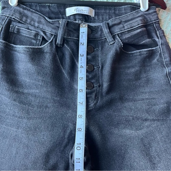 Kancan Signature Kurvy Mid-Rise Black Ankle Skinny Button Fly Jean Size 28 - Picture 11 of 16